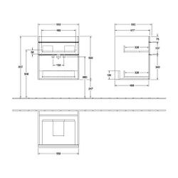 Villeroy & Boch Waschtischunterschrank Venticello 01 553x590x502mm 2 Auszüge, Wascht... VILLEROY-A92301VK 4051202965495 (Abb. 1)