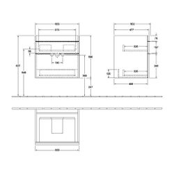 Villeroy & Boch Waschtischunterschrank Venticello 05 603x590x502mm 2 Auszüge, Wascht... VILLEROY-A92405RK 4062373876282 (Abb. 1)