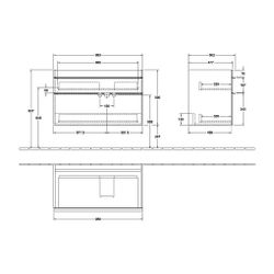 Villeroy & Boch Waschtischunterschrank Venticello 953x590x502mm 2 Auszüge, Arizona O... VILLEROY-A92805VH 4051202960193 (Abb. 1)