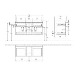 Villeroy & Boch Waschtischunterschrank Venticello 02 1153x590x502mm 4 Auszüge, Wasch... VILLEROY-A92902E8 4051202351656 (Abb. 1)