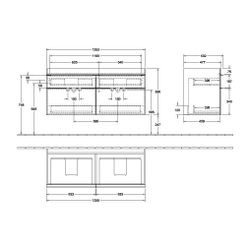 Villeroy & Boch Waschtischunterschrank Venticello 01 1253x590x502mm 4 Auszüge, Wasch... VILLEROY-A93001VK 4051202965846 (Abb. 1)