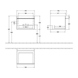 Villeroy & Boch Waschtischunterschrank Venticello 01 553x420x502mm 1 Auszug, Waschti... VILLEROY-A93201DH 4051202332754 (Abb. 1)