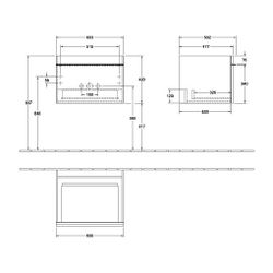 Villeroy & Boch Waschtischunterschrank Venticello 01 603x420x502mm 1 Auszug, Waschti... VILLEROY-A93301DH 4051202333386 (Abb. 1)