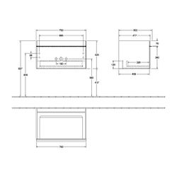 Villeroy & Boch Waschtischunterschrank Venticello 01 753x420x502mm 1 Auszug, Waschti... VILLEROY-A93401RK 4062373876565 (Abb. 1)