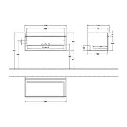 Villeroy & Boch Waschtischunterschrank Venticello 02 953x420x502mm 1 Auszug, Waschti... VILLEROY-A93502RK 4062373876602 (Abb. 1)