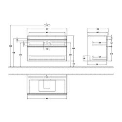 Villeroy & Boch Waschtischunterschrank Venticello 02 957x606x502mm 2 Auszüge, Wascht... VILLEROY-A94102PD 4051202532192 (Abb. 1)