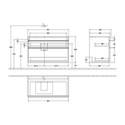 Villeroy & Boch Waschtischunterschrank Venticello 01 957x606x502mm 2 Auszüge, Waschb... VILLEROY-A94201VG 4051202971939 (Abb. 1)