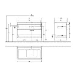 Villeroy & Boch Waschtischunterschrank Venticello 01 957x606x502mm 2 Auszüge, Waschb... VILLEROY-A94301VG 4051202971984 (Abb. 1)