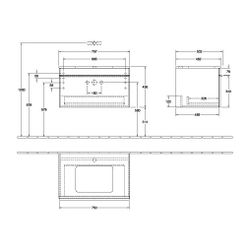 Villeroy & Boch Waschtischunterschrank Venticello 01 757x436x502mm 1 Auszug, Waschti... VILLEROY-A94501MS 4051202333003 (Abb. 1)