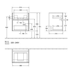 Villeroy & Boch Waschtischunterschrank Collaro B0 510x546x414mm mit Beleuchtung, 2 A... VILLEROY-C007B0MS 4065467185116 (Abb. 1)