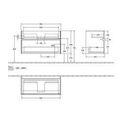 Villeroy & Boch Waschtischunterschrank Collaro 954x546x444mm 2 Auszüge, Waschbecken ... VILLEROY-C01100VK 4051202987961 (Abb. 1)