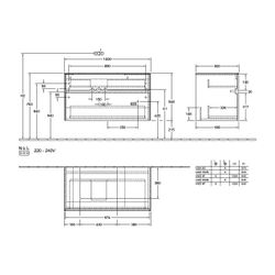 Villeroy & Boch Waschtischunterschrank Collaro C014 1000x548x500mm 2 Auszüge, Waschb... VILLEROY-C01400VJ 4051202988548 (Abb. 1)