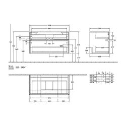 Villeroy & Boch Waschtischunterschrank Collaro C016 1000x548x500mm 2 Auszüge, Wascht... VILLEROY-C01600PD 4051202989033 (Abb. 1)