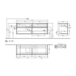 Villeroy & Boch Waschtischunterschrank Collaro C026 1600x548x500mm 4 Auszüge, Waschb... VILLEROY-C02600DH 4051202990985 (Abb. 1)