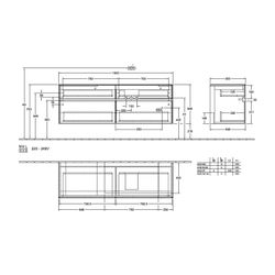 Villeroy & Boch Waschtischunterschrank Collaro C027 1600x548x500mm 4 Auszüge, Waschb... VILLEROY-C02700VG 4051202991173 (Abb. 1)