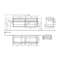 Villeroy & Boch Waschtischunterschrank Collaro C030B0 1600x548x500mm mit Beleuchtung... VILLEROY-C030B0RH 4065467187660 (Abb. 1)