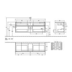 Villeroy & Boch Waschtischunterschrank Collaro C031B0 1600x548x500mm m. Bel. 4 Auszü... VILLEROY-C031B0PD 4065467187769 (Abb. 1)