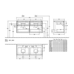 Villeroy & Boch Waschtischunterschrank Collaro C044 1200x548x500mm 4 Auszüge, für 2 ... VILLEROY-C04400E8 4062373729359 (Abb. 1)