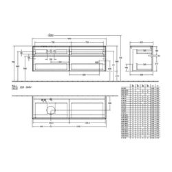 Villeroy & Boch Waschtischunterschrank Collaro C050B0 1600x548x500mm mit Beleuchtung... VILLEROY-C050B0FP 4065467189282 (Abb. 1)