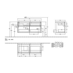 Villeroy & Boch Waschtischunterschrank Collaro C071B0 1200x548x500mm mit Beleuchtung... VILLEROY-C071B0RH 4065467192503 (Abb. 1)