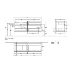 Villeroy & Boch Waschtischunterschrank Collaro C08500 1400x548x500mm 2 Auszüge, Wasc... VILLEROY-C08500FP 4065467191377 (Abb. 1)