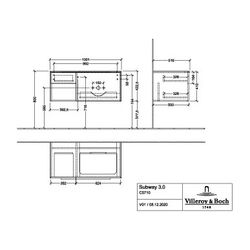 Villeroy & Boch Waschtischunterschrank Subway 3.0 00 1001x423x500mm 2 Auszüge, Wasch... VILLEROY-C57100RH 4062373839911 (Abb. 1)