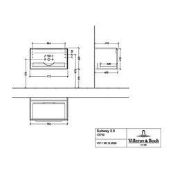 Villeroy & Boch Waschtischunterschrank Subway 3.0 01 772x429x462mm 1 Auszug, Waschti... VILLEROY-C57301VQ 4062373825013 (Abb. 1)