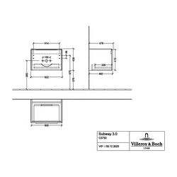 Villeroy & Boch Waschtischunterschrank Subway 3.0 02 622x429x462mm 1 Auszug, Waschti... VILLEROY-C57502VN 4062373825631 (Abb. 1)