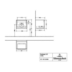 Villeroy & Boch Waschtischunterschrank Subway 3.0 00 523x429x432mm 1 Auszug, Waschbe... VILLEROY-C57900VR 4062373840849 (Abb. 1)