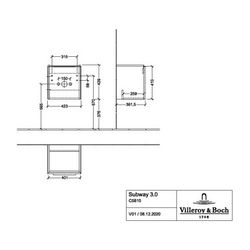 Villeroy & Boch Waschtischunterschrank Subway 3.0 01 423x429x362mm 1 Tür, Anschlag l... VILLEROY-C58101VL 4062373827062 (Abb. 1)