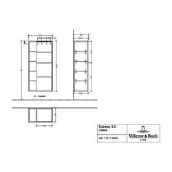 Villeroy & Boch Mittelschrank Subway 3.0 00 574x1200x346mm 2 Türen, Anschlag rechts,... VILLEROY-C59900VJ 4062373845912 (Abb. 1)