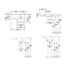 Villeroy & Boch Ablaufhaube Subway 2.0 194x245x300mm Weiß Alpin... VILLEROY-52220001 4022693890023 (Abb. 1)