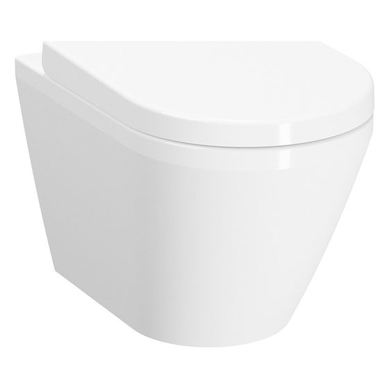 Vitra Integra Wand-WC Vitra Flush 2,0 spülrandlos, Tiefspüler, 360x350x545mm, Sanitärkeramik, Weiß Hochglanz