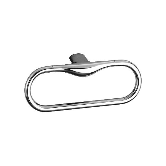 Vitra Istanbul Handtuchring oval Wandmontage, 348x94x128mm, mit Befestigungsset, Messing verchromt, A48008