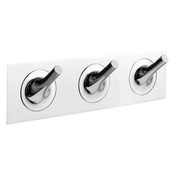 Vitra Istanbul Hakenleiste Wandmontage, 320x59x90mm, 3 Haken, Messing verchromt, A48012
