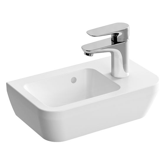 Vitra Integra Handwaschbecken rechteckig, 370x220x135mm, Sanitärkeramik, Hahnloch rechts, Weiß Hochglanz, 7091L003-0029