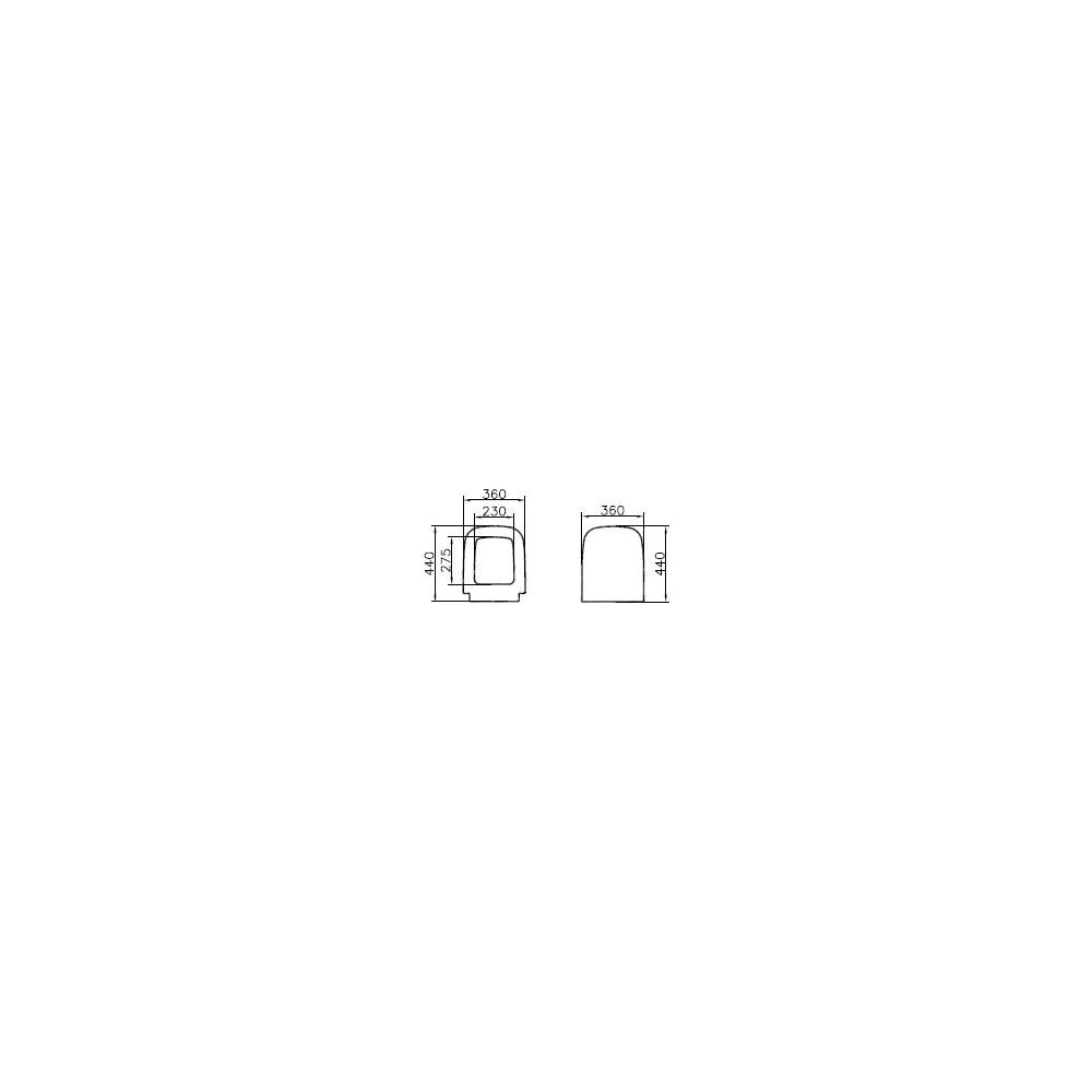 Vitra WC-Sitz S20 rechteckig, mit Absenkautomatik, Duroplast, Edelstahl-Schaniere, We... VITRA-77-003R409 8693405427453 (Abb. 2)