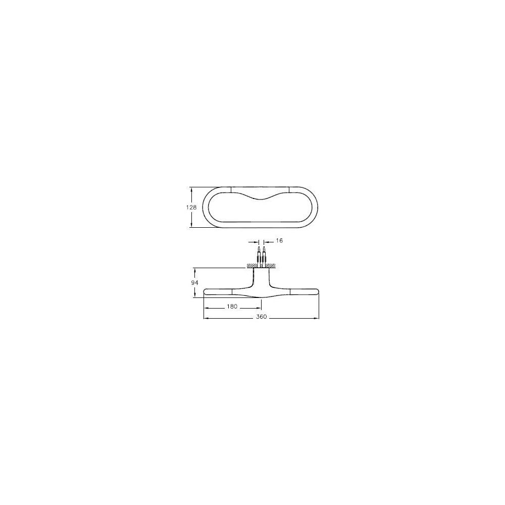 Vitra Istanbul Handtuchring oval Wandmontage, 348x94x128mm, mit Befestigungsset, Messing ... VITRA-A48008 8697221024117 (Abb. 2)