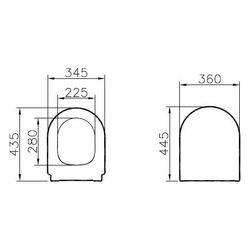 Vitra Integra WC-Sitz ohne Absenkautomatik, abnehmbar, Duroplast, Edelstahl-Schanier... VITRA-108-003-401 8693405517444 (Abb. 1)