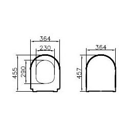 Vitra Integra WC-Sitz Slim mit Absenkautomatik und Schnellverschluss, Duroplast, Ede... VITRA-110-003R419 8693405511664 (Abb. 1)