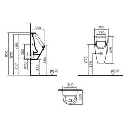 Vitra Urinal S20 Zulauf hinten, 625x300x300mm, Sanitärkeramik, Weiß Hochglanz, 546... VITRA-5462B003D0309 8693405198315 (Abb. 1)