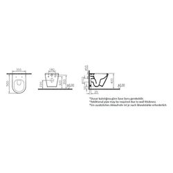 Vitra Integra Wand-WC Compact Vitra Flush 2,0 spülrandlos, 355x345x500mm, Sanitärk... VITRA-7040B003-0075 8693405511565 (Abb. 1)