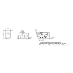 Vitra Integra Wand-WC Vitra Flush 2,0 spülrandlos, Tiefspüler, 360x350x545mm, Sani... VITRA-7041B003-0075 8693405511602 (Abb. 1)