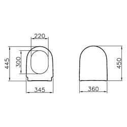 Vitra Options Nest WC-Sitz, 360x450mm, ohne Absenkautomatik, Duroplast, Edelstahl-Sch... VITRA-89-003-401 8693405314555 (Abb. 1)