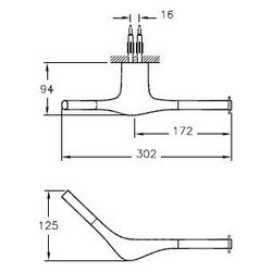 Vitra Istanbul Papierrollenhalter Wandmontage, 302x94x125mm, Messing verchromt, A48001... VITRA-A48001 8697221023943 (Abb. 1)