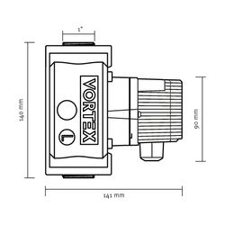 Vortex Pumpe BWO 200 Anschluss 1"a... VORTEX-436-550-000 4250025127077 (Abb. 1)