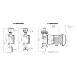 Vortex Trinkwasser-Zirkulationspumpe BlueOne BWO 155 V P15 ZM, 110mm, Messing, mit ... VORTEX-433-111-018 4250025131074 (Abb. 1)