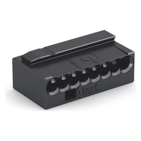 Wago MICRO-Verbindungsdosenklemme 243 243-208, 8-Leiter 0,6-0,8mm, Dunkelgrau