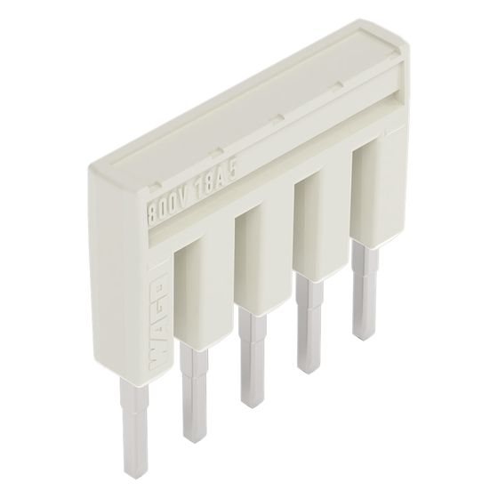 Wago Kammbrücker TOPJOB S 2001-405, 5-fach, 800V, 18A, 4,2mm Raster, Polyamid, Lichtgrau