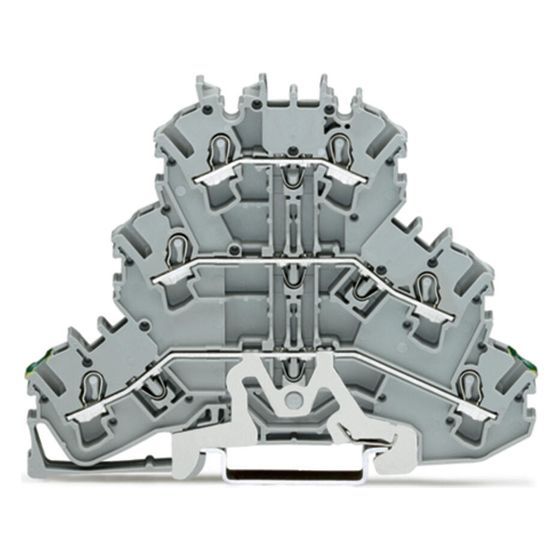 Wago Dreistockklemme TOPJOB S 2002-3227, 5,2mm, Polyamid, Grau